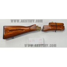 AK-74 surplus wood stock set "Afghan Amber" color (UNISSUED, Made in USSR)